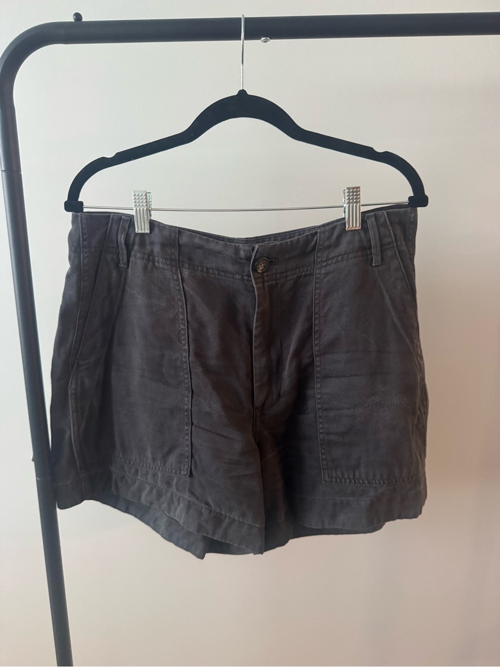 Women's Charcoal Gray Casual Utility Shorts